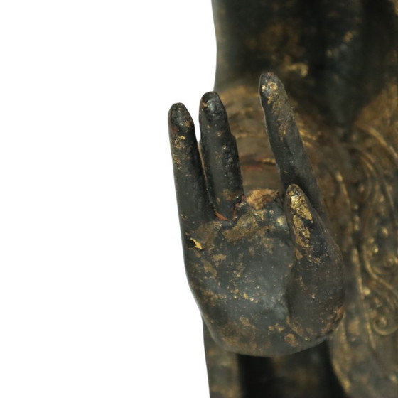 Image 1 of Buddha enorme in legno dorato 135 cm