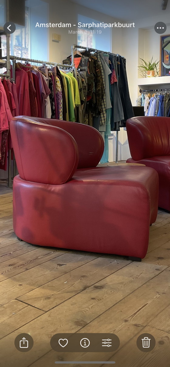 Image 1 of Ensemble de fauteuils rouges confortables