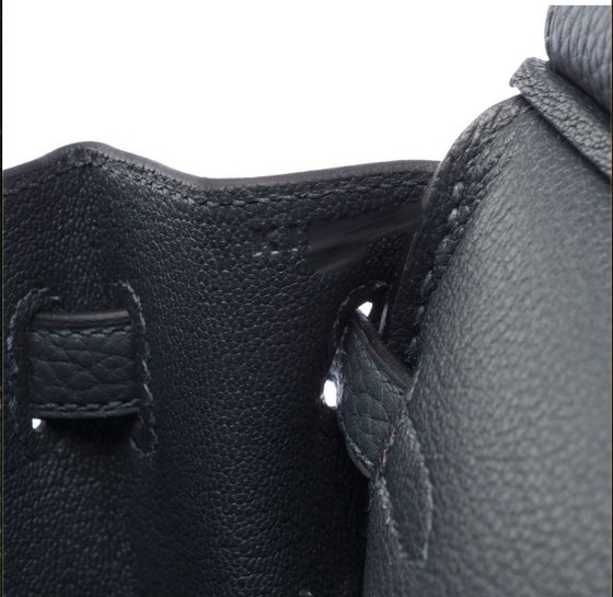 Image 1 of Borsa HERMES Birkin 25 in cuoio grigio - 103280