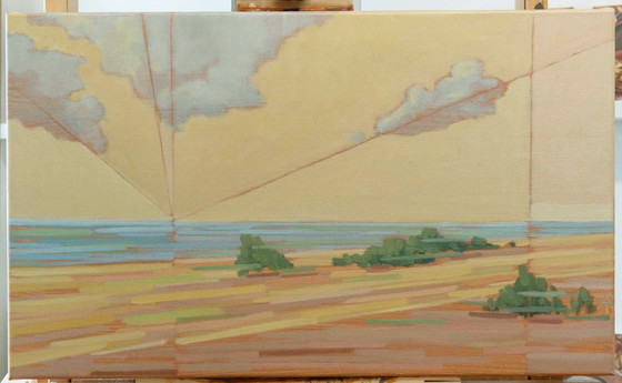 Image 1 of Tussen Hemel en Aarde, olieverf op doek, 83 x 50 cm, Sandra Kolondam