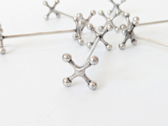 Image 1 of Set of 6 Vintage WMF Silver-Plated Jack Knife Rests, 1970s German Flatware