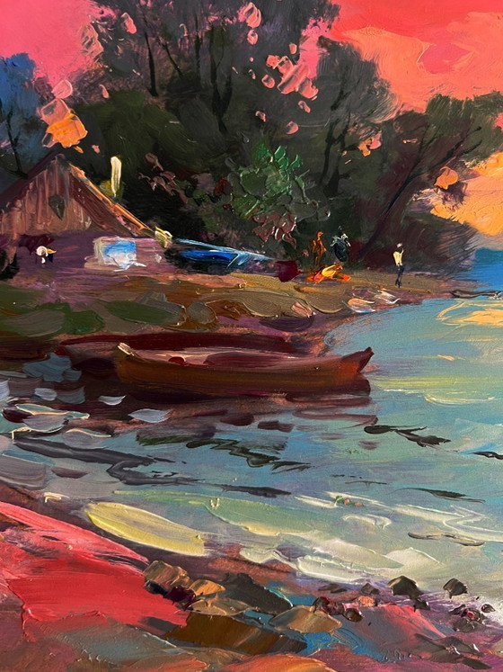 Image 1 of Bateaux au coucher du soleil