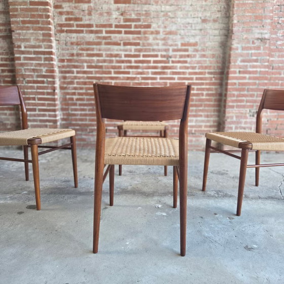 4x Wilkhahn, Georg Leowald Model 351 dining chair, teak – Chairs and lounge chairs, Paper, Wood, Vintage (photo 11 of 15)