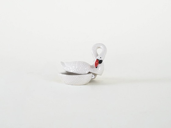 Image 1 of Porcelain swan box, 1960s, made in Europe
