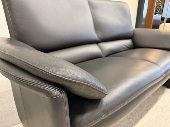 Leolux Catalpa 2-Seater Sofa Black Leather – 2 seaters (photo 3 of 7)