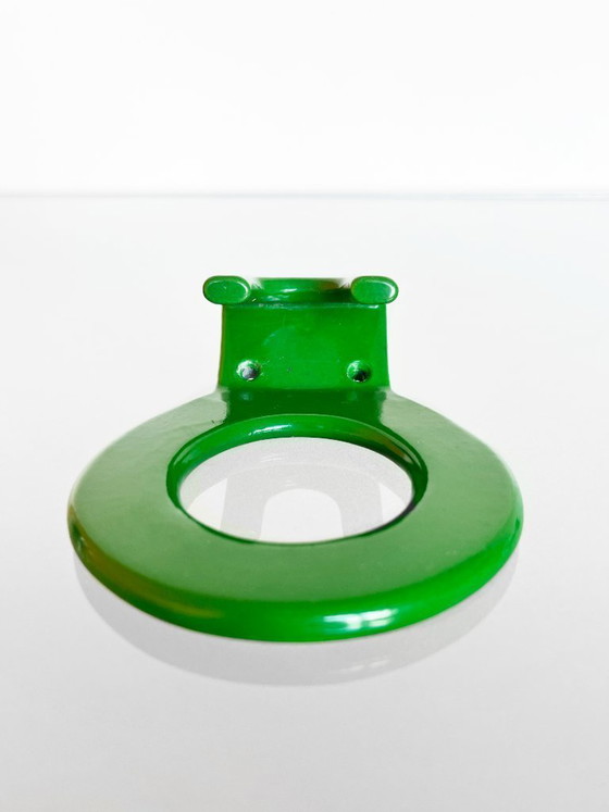 Image 1 of Set di due ganci da parete vintage in metallo verde