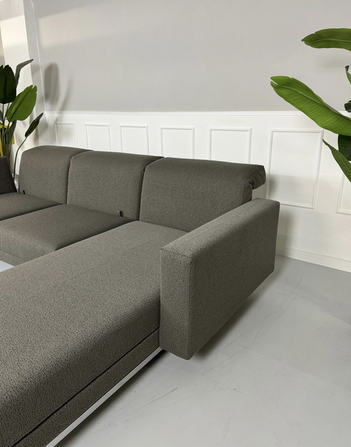 Brühl Moule corner sofa fabric sofa couch gray exhibition piece