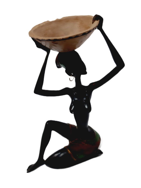 Image 1 of Figurina africana, donna nera, design e vintage