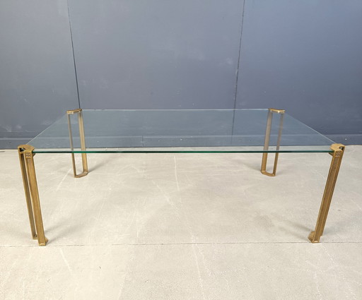 Peter Ghyczy T24 Pioneer rechthoekige koffie van glas en gegoten messing
