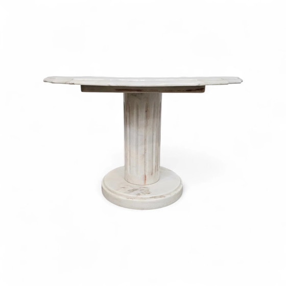 Neoklassieke Italiaanse wit Drapery marmeren Bijzet-/Salontafel – Koffietafelboeken, Marble (photo 7 of 17)