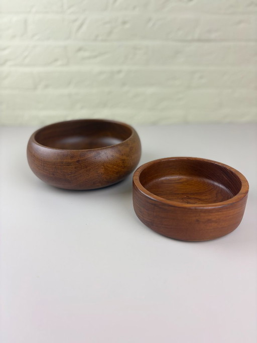 Vintage teakhouten schaal