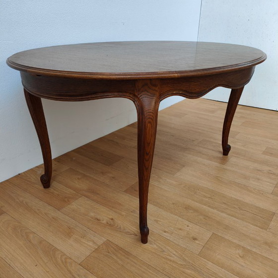 Image 1 of Oval vintage dining table dining room table extendable table