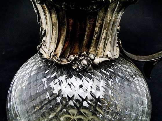 Wijnkan in art nouveau-stijl uit de 20e eeuw, afkomstig van WMF, Duitsland, jaren 1890. – Glazen & Karaffen (photo 3 of 15)