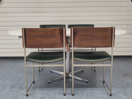 4x chaise de salle à manger Pastoe SM08 Cees Braakman
