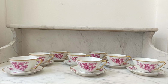 8x Limoges Haviland Jugendstil-Porzellantassen – Tischdekoration, Porcelain (photo 11 of 11)