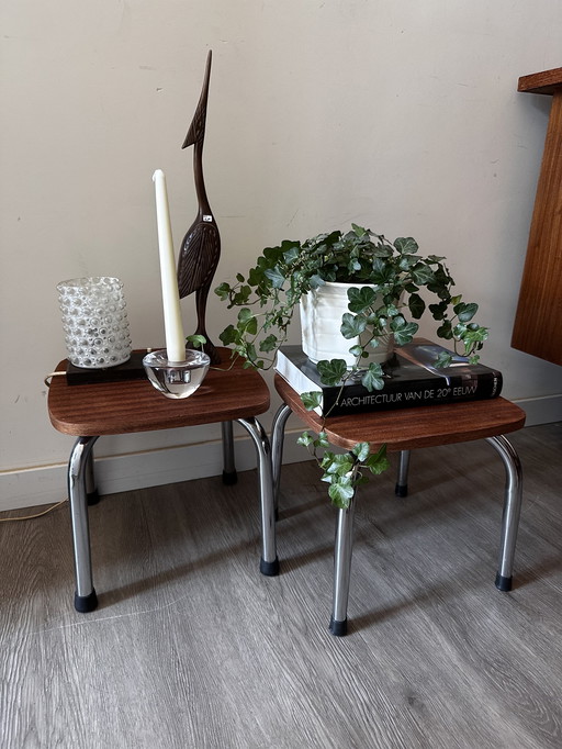 Set of two 1970s side tables
