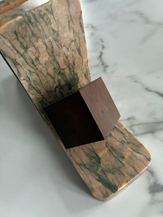 Image 1 of Paire de serres livres marbre rose et gris Portugal