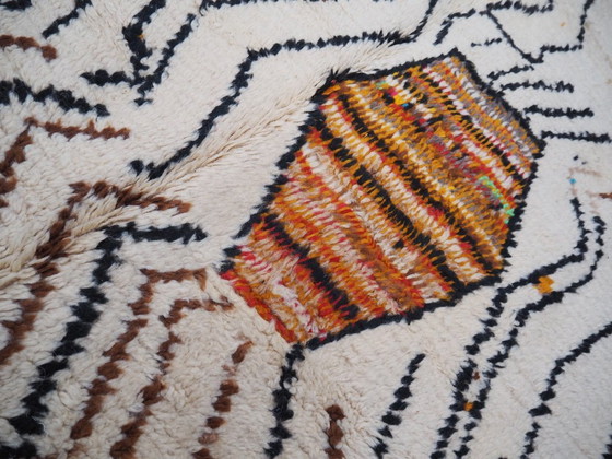Image 1 of Neuer marokkanischer Boujaad-Teppich „Nayeli“ | Handgeknüpfter Berberteppich | 242 × 140 cm