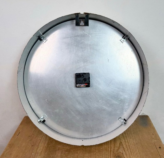 Image 1 of Large White Industrial Factory Wall Clock from Siemens, 1950s