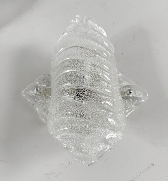 Image 1 of Mid-century frosted glass wall lamps/wall lights, Murano, Germany, 1970s
