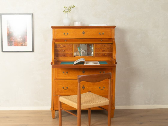 Biedermeier cylinder desk, circa 1840, cherrywood, Brown (photo 3 of 10)