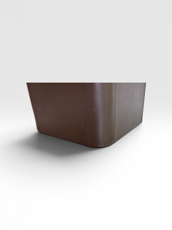 Image 1 of Travertine leather coffee table