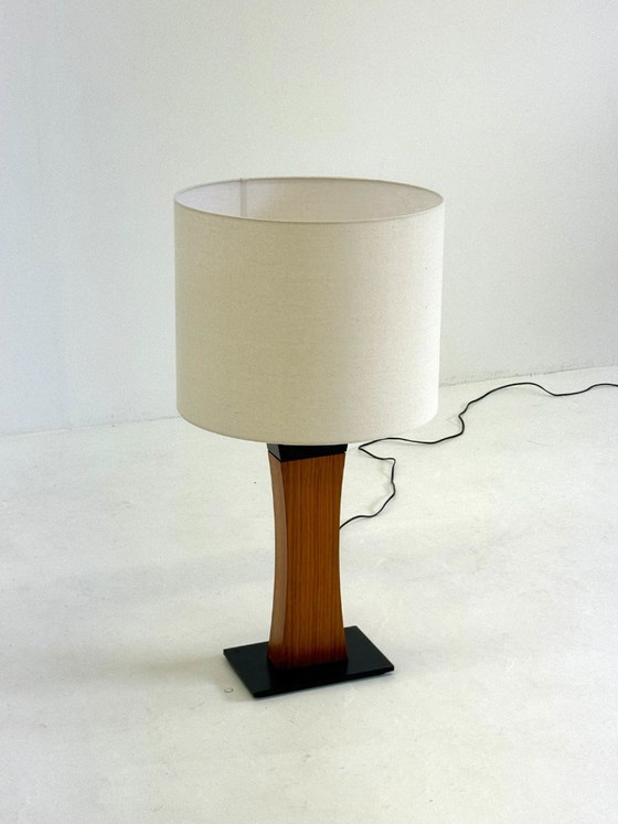 Italian Mid Century teak table lamp – Wood, Metal (photo 3 of 16)