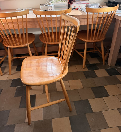 Vintage Pastoe Stoelen 5 Stuks – eetkamerstoelen, Wood (photo 2 of 7)