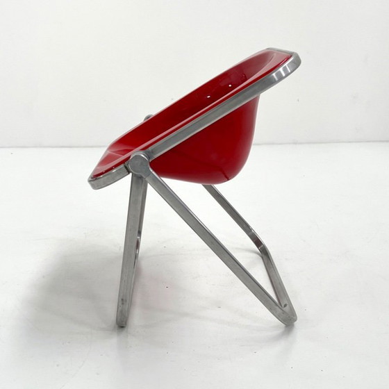Image 1 of Red Plona Folding Chair by Giancarlo Piretti for Castelli, 1970s