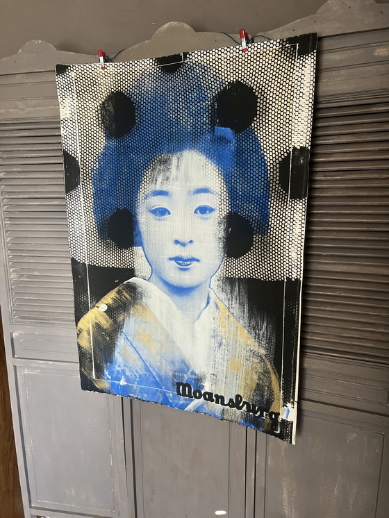 Image 1 of Zeefdruk (75/108) Moansburg “Geisha Blue” Nr 7vd10