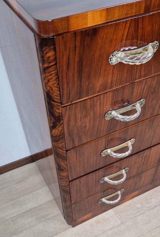 Cómoda Art Déco Veneciana con 5 Cajones, 1940 – Italian Manufacturing, Wood (photo 15 of 29)