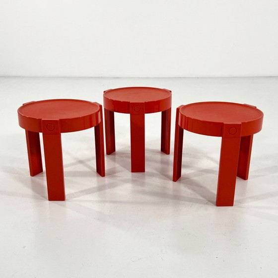 Image 1 of Set of 3 Flair Side Tables from Prisunic, 1970s