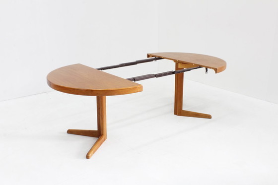 Image 1 of Vintage Danish round extendable dining table, teak, 1960s, Bramin