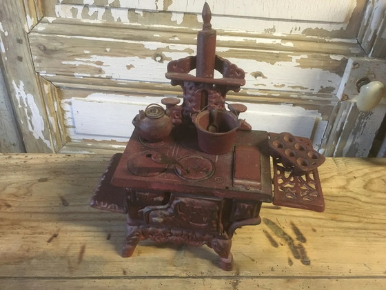 Stufa, stufa in ghisa in miniatura + utensili – Oggetti decorativi, Vintage (photo 9 of 15)