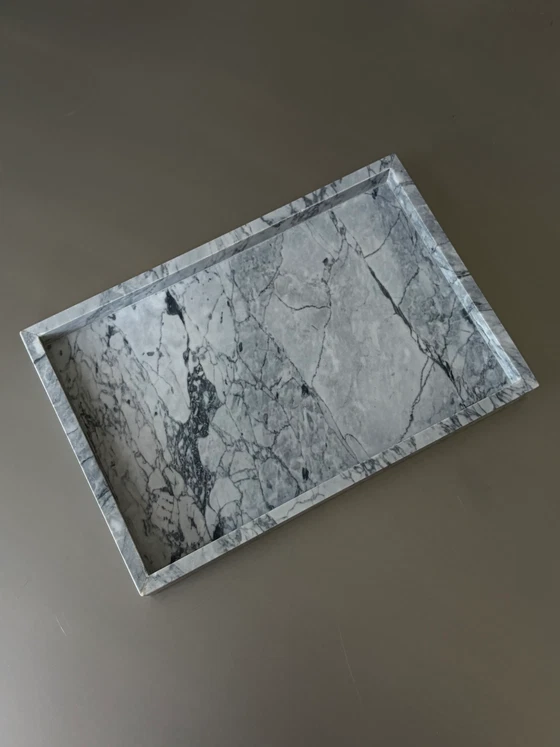Vintage carrara marble tray – Table accessories, Postmodern (photo 4 of 4)