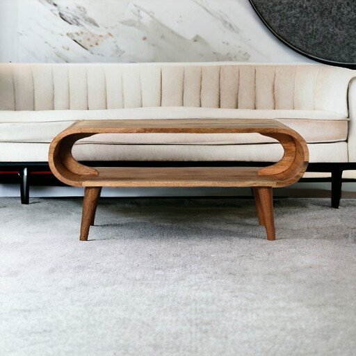 Scandinavian-style coffee table with an oak look