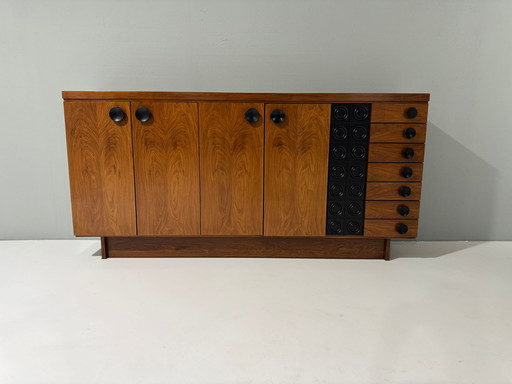 Vintage Brutalist Highboard, 1970s