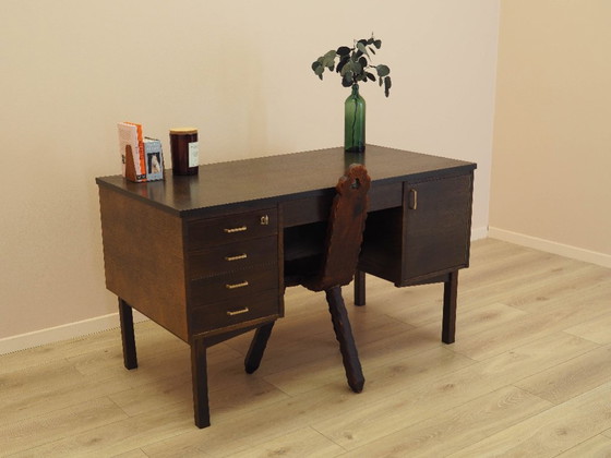 Image 1 of Bureau en chêne, design danois, années 1970, fabriqué au Danemark