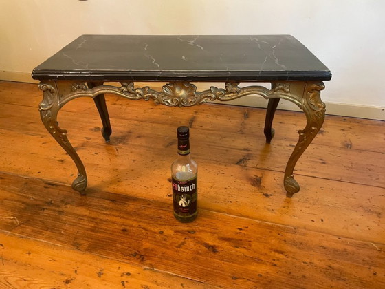 Image 1 of Table basse en laiton Tablejre Side Table 60s French