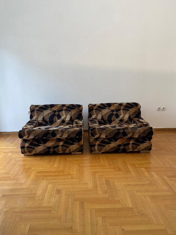 Image 1 of Poltrone Gerard Guermonprez anni '70 Velluto Vintage Midcentury Hollywood