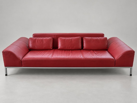 Canapé design De Sede 3 places en cuir rouge – Canapés 3 places (photo 3 of 5)
