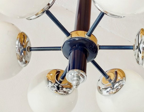 Image 1 of Lampadario con globi opalini