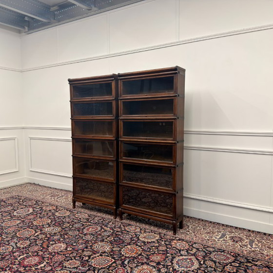 Set di Librerie Antiche Inglesi Originali Globe Wernicke – Vetro, Metallo (photo 4 of 16)