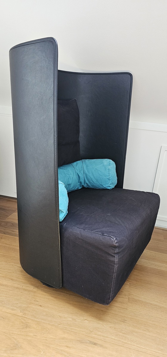 Poltrona lounge Zanotta Campo con schienale alto – Poltrone, Leather, Textile (photo 6 of 6)