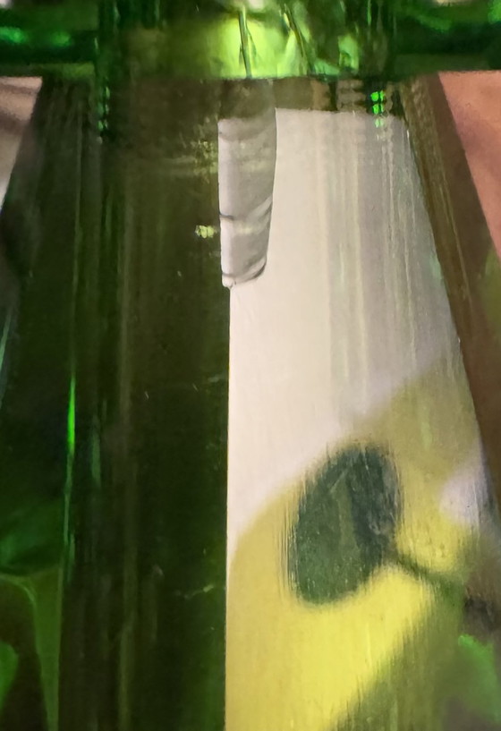 Image 1 of Art Deco emerald crystal lamp