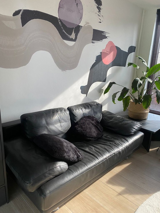 Image 1 of Design salotto in pelle nappa nera Rolf Benz