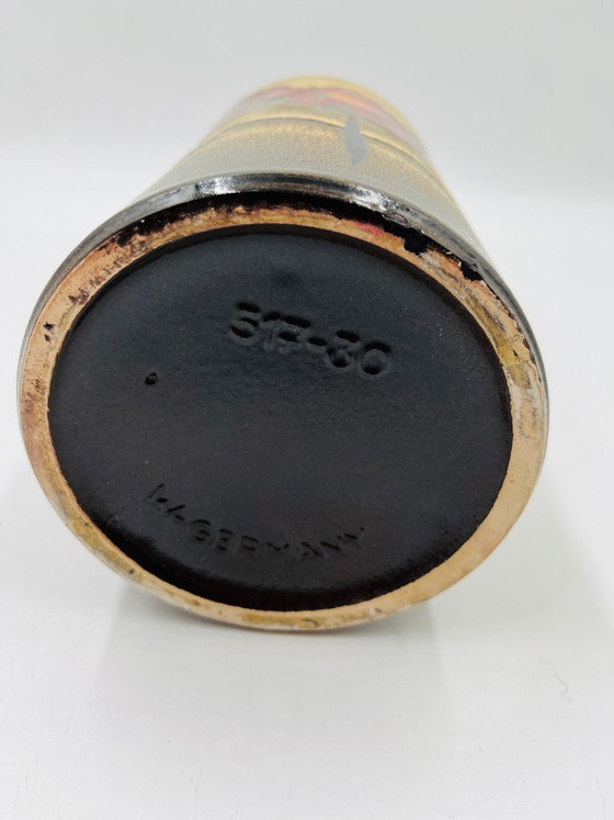 Image 1 of Scheurich vase, shape 517, floral decoration by Heinz Siery