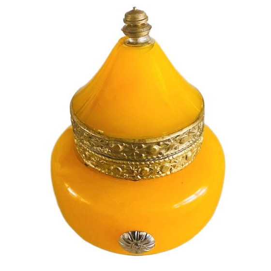 Image 1 of Marokkanische Ohrringbox aus Keramik, Messing