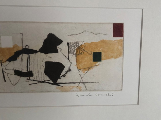 Abstract Lithograph from Belgian artist Beniti CORNELIS – Lithographs & prints, Wood, Glass (photo 5 of 9)