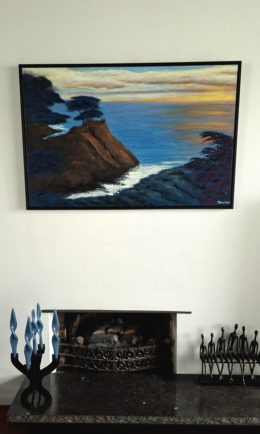 Manou Claire - Atardecer tranquilo – schilderijen tekeningen, Wood, Canvas (photo 2 of 8)